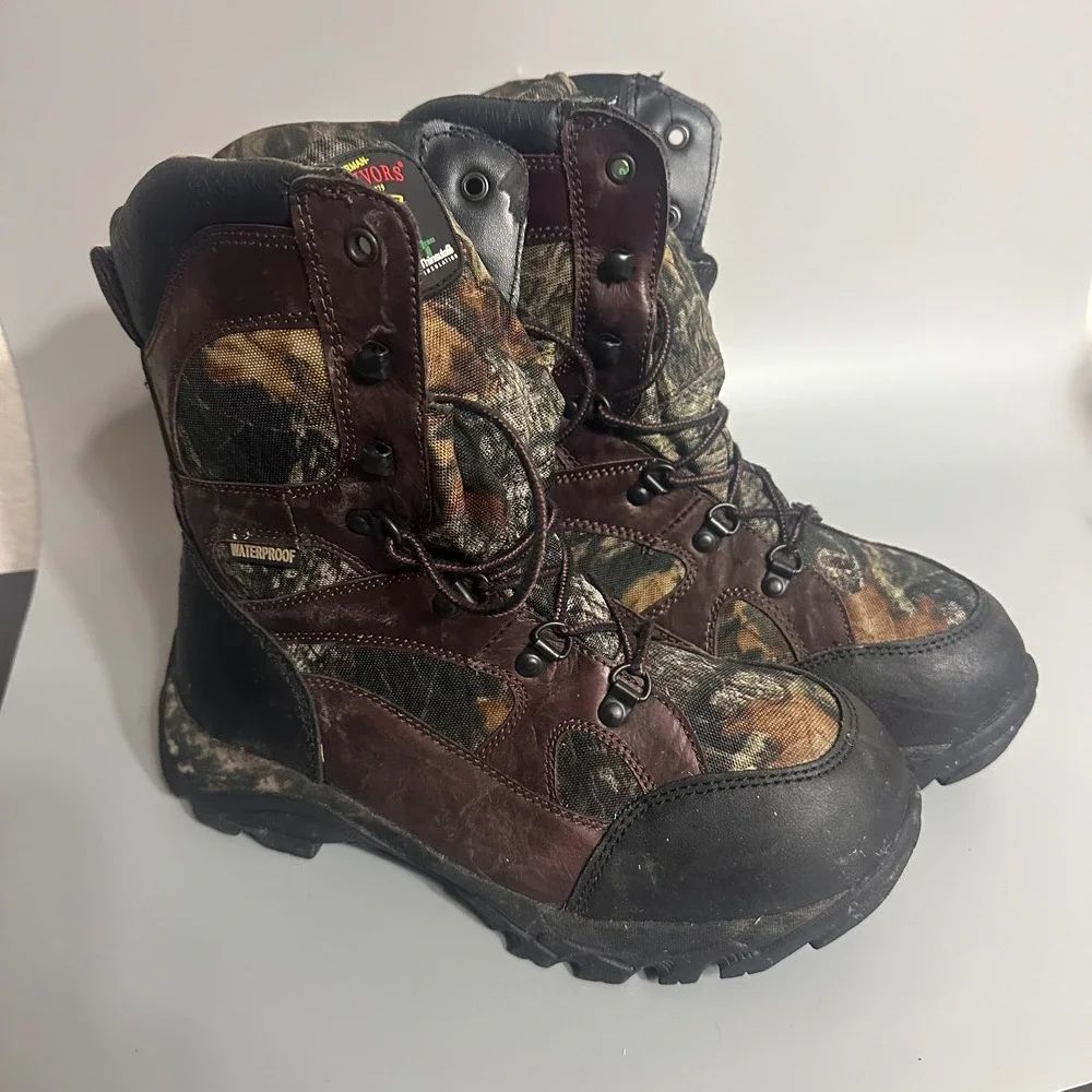 Herman Survivors Camo Hunting Boots VII 8.5 Leather 600g Thinsulate waterproof‎